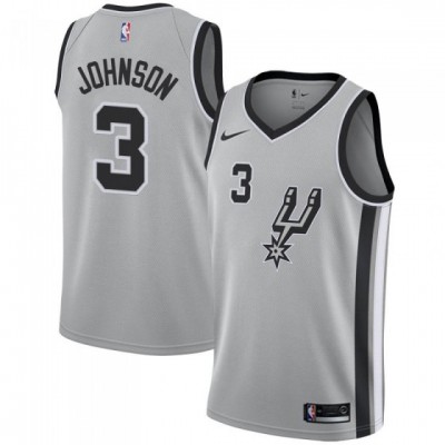 Nike San Antonio Spurs #3 Keldon Johnson Silver Youth NBA Swingman Statement Edition Jersey